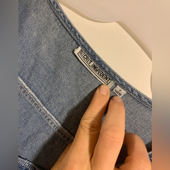 Vintage jean button-up dress size 7 - Picture 3 of 3